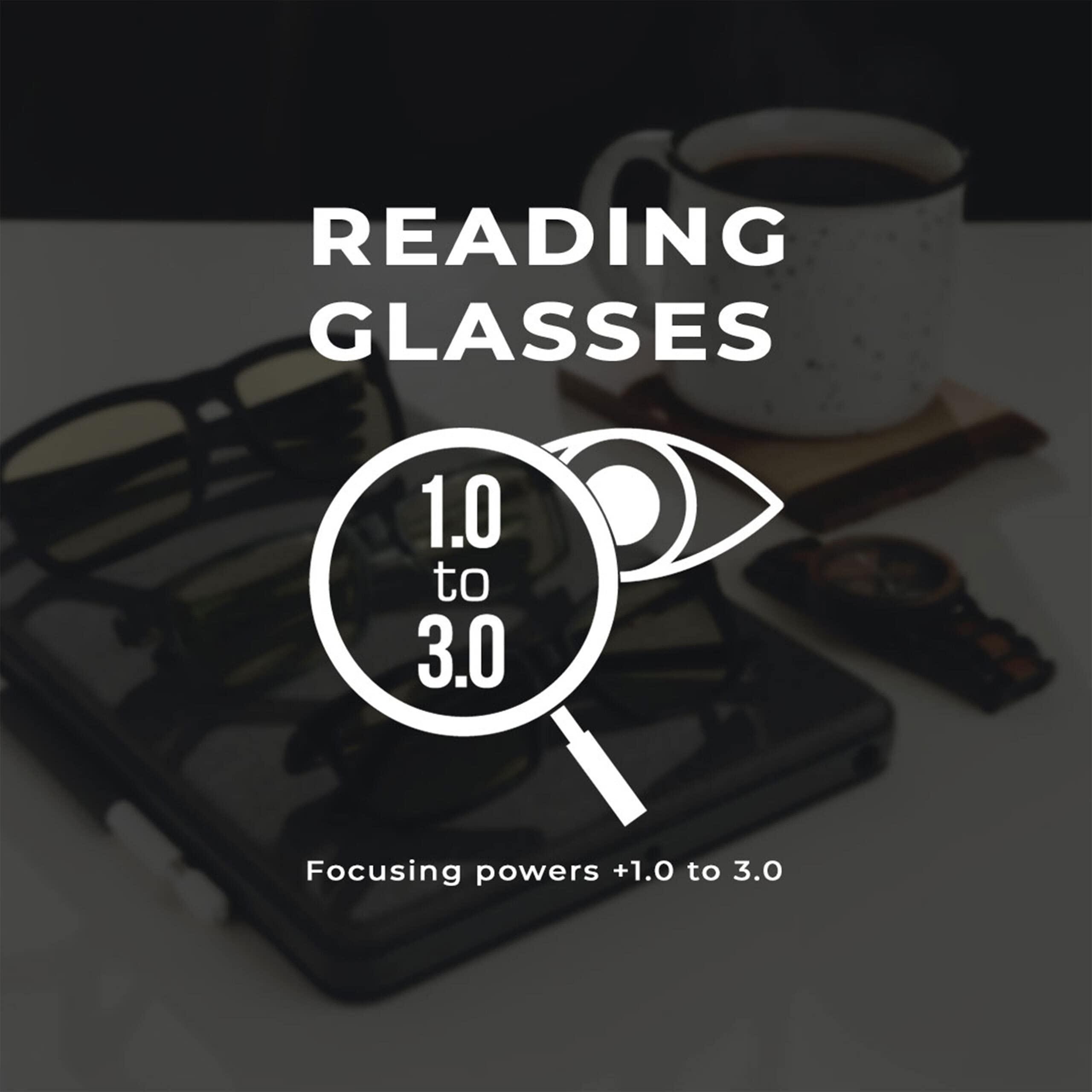 Gunnar Computer Reading Glasses | Blue Light Blocking Reading Glasses|Phenom 3.0x Power by GUNNAR 65% Blue Light Protection & Sun Lens, 100% UV Light, Anti-Reflective To Protect & Reduce Eye Strain & Dryness