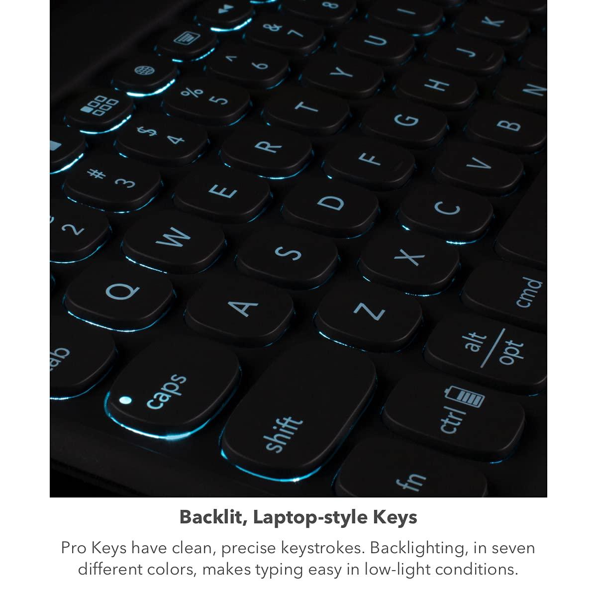 ZAGG ZAGG - Pro Keys Wireless Keyboard with Trackpad and Detachable Case - Compatible with The Apple iPad 10.2\"(Gen 7,8,9) - Charcoal