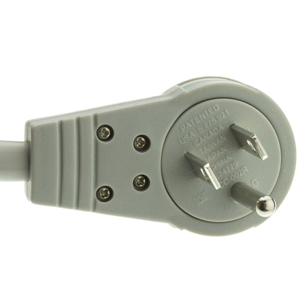 Cable Central LLC Cable Central LLC Surge Protector, Flat Rotating Plug, 6 Outlet, Gray Horizontal Outlets, Plastic, Power Cord 15 Feet