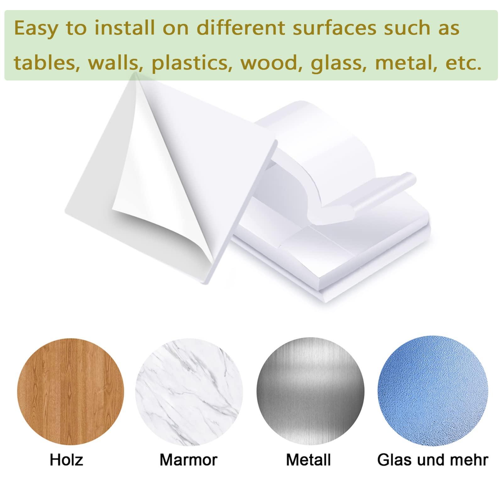 KGROTE 60PCS Cable Clips, KGROTE Outdoor Wire Clips Adhesive Cable Hooks Cord Organizer Holder Christmas Light Clips for Desk, Wall Cable Management, String Lights, Fairy Lights, Decorations Hanging - Clear