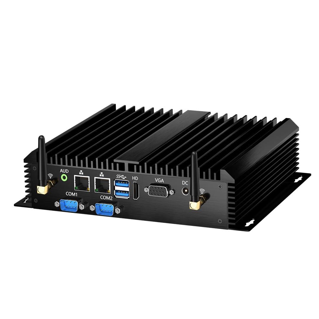 msecore msecore Fanless Industrial PC, Mini Computer with Core i5-4200U, 8G RAM 128G SSD, Dual NIC, 2*COM RS232, Support 4G Module/SIM, Wi-Fi, 1*HDMI 1*VGA, Windows 10 Pro