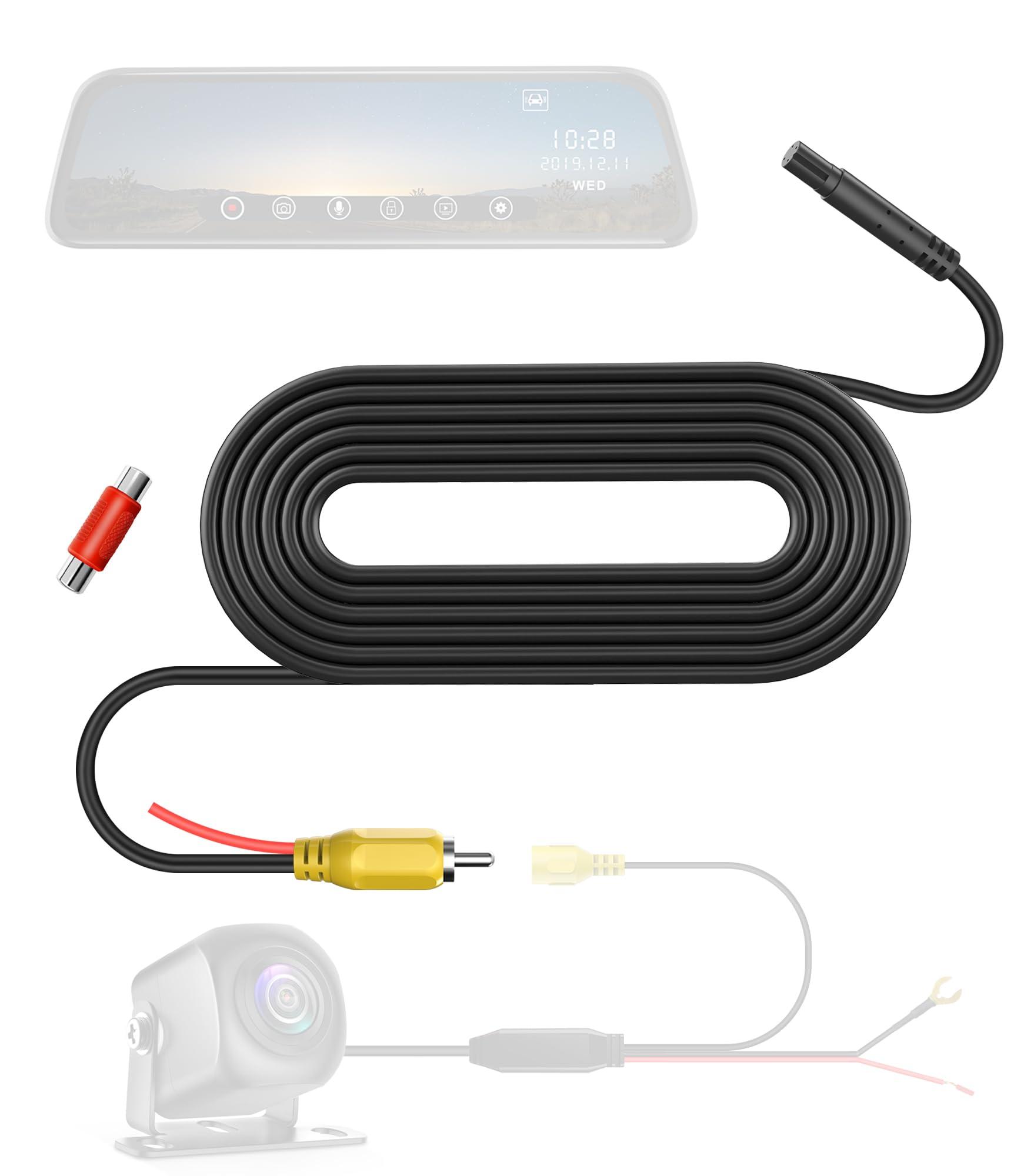 YQMAJIM YQMAJIM RCA Plug to 4PIN Adapter Cable, 4 Ft Thicker Connector Backup Camera to Dash Cam Cord, Rear View Camera Video to Mirror Cam Cable