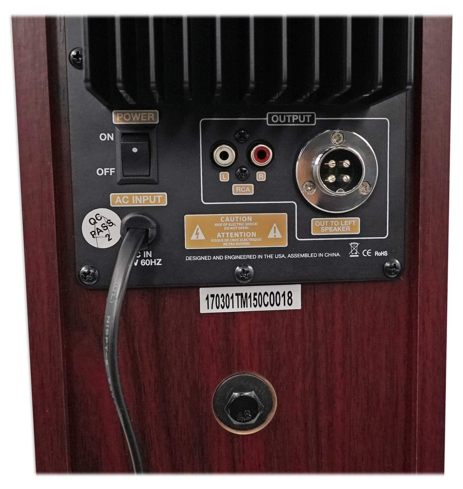 Rockville Rockville TM150C Cherry Powered Home Theater Tower Speakers 10\" Sub/Bluetooth/USB