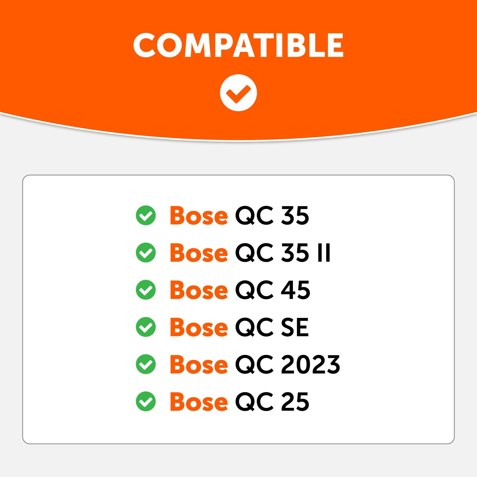 WC WC BandZ QC - Silicone Headband Cover for Bose QuietComfort 35, 35ii, 45, QC 2023 & More, Made by Wicked Cushions | Enhanced Style, and Sweat Protection | Black Camo