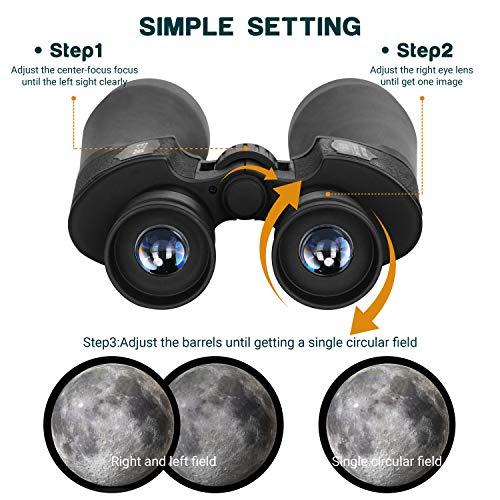 ESSLNB ESSLNB Giant Binoculars Astronomy 15X70 with Phone Adapter Tripod Adapter and Carrying Bag FMC Waterproof Binoculars for Adults Kids