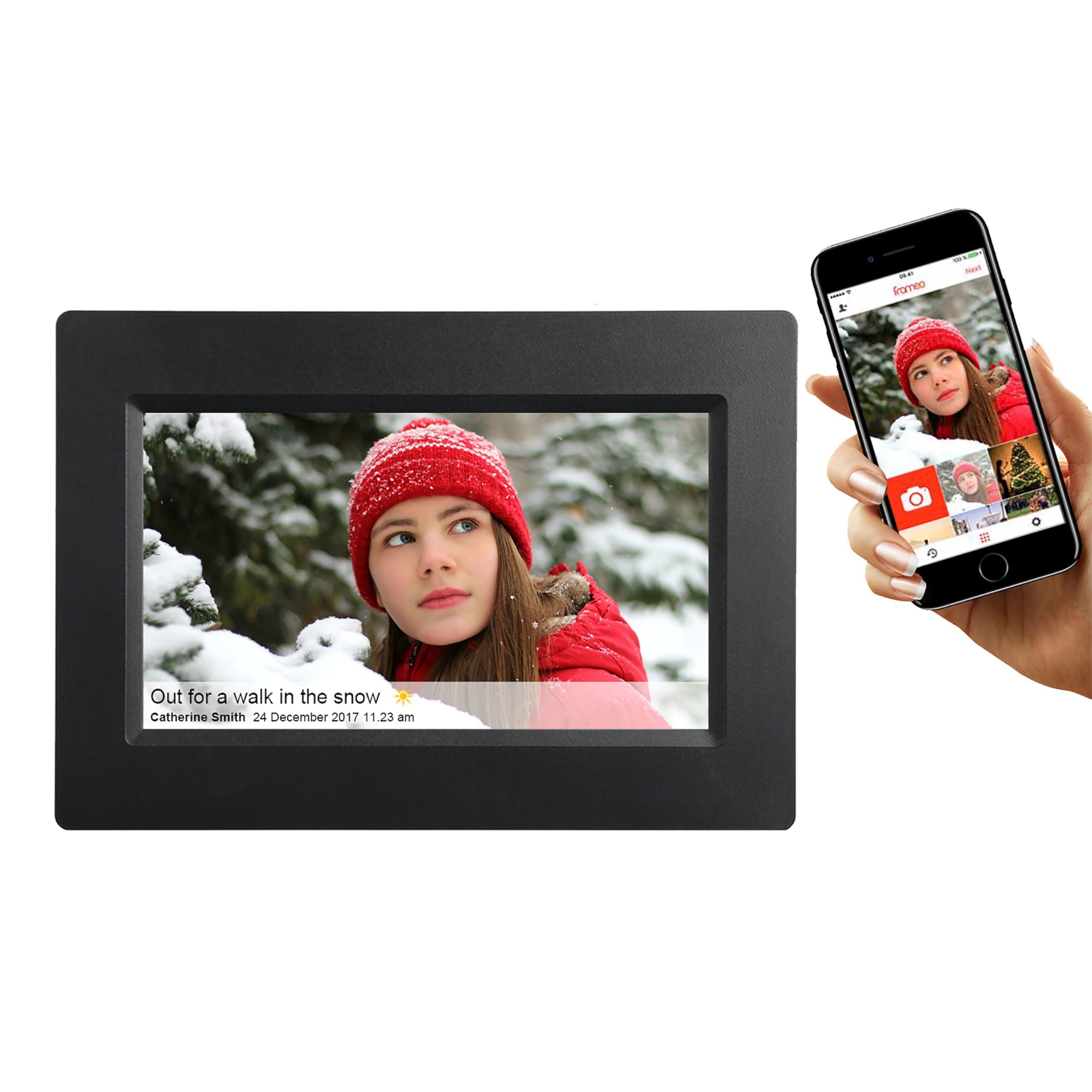 Supersonic Supersonic SC-7107W 7-Inch Smart Photo Frame IPS Touch Screen with 8GB Memory, WiFi, App Control, Multi-Language Menus and Auto-Rotation. Display, Share, and Cherish Memories Easily.