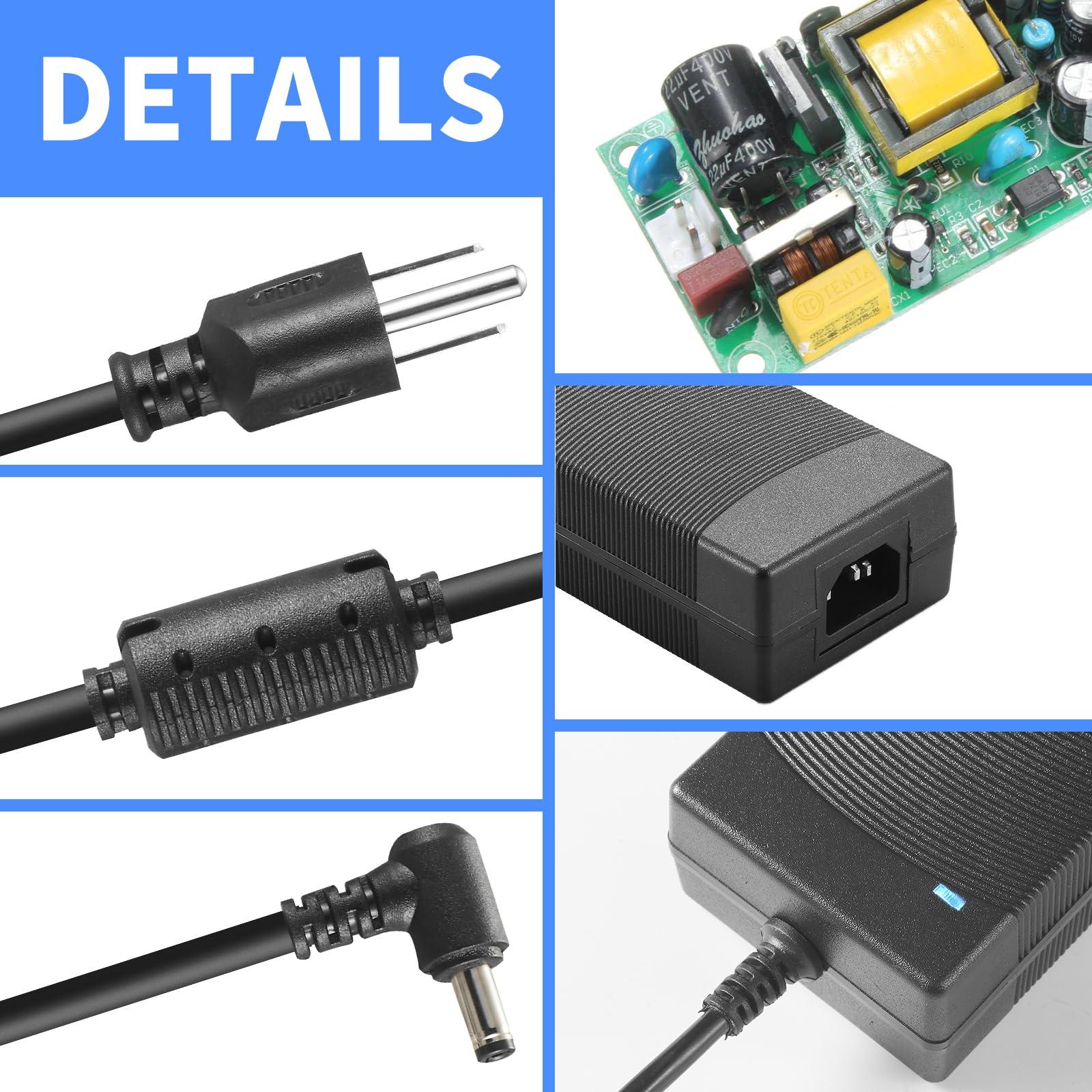 AOYADAISU 12V 10A Power Supply 120W 100V~240V AC to DC Adapter Converter Transformer,12 Volt 10 Amp Power Supply Adapter with 5.5mm x 2.5mm&2.1mm DC Output Jack for 12V Printe LED Strip Light CCTV Camera