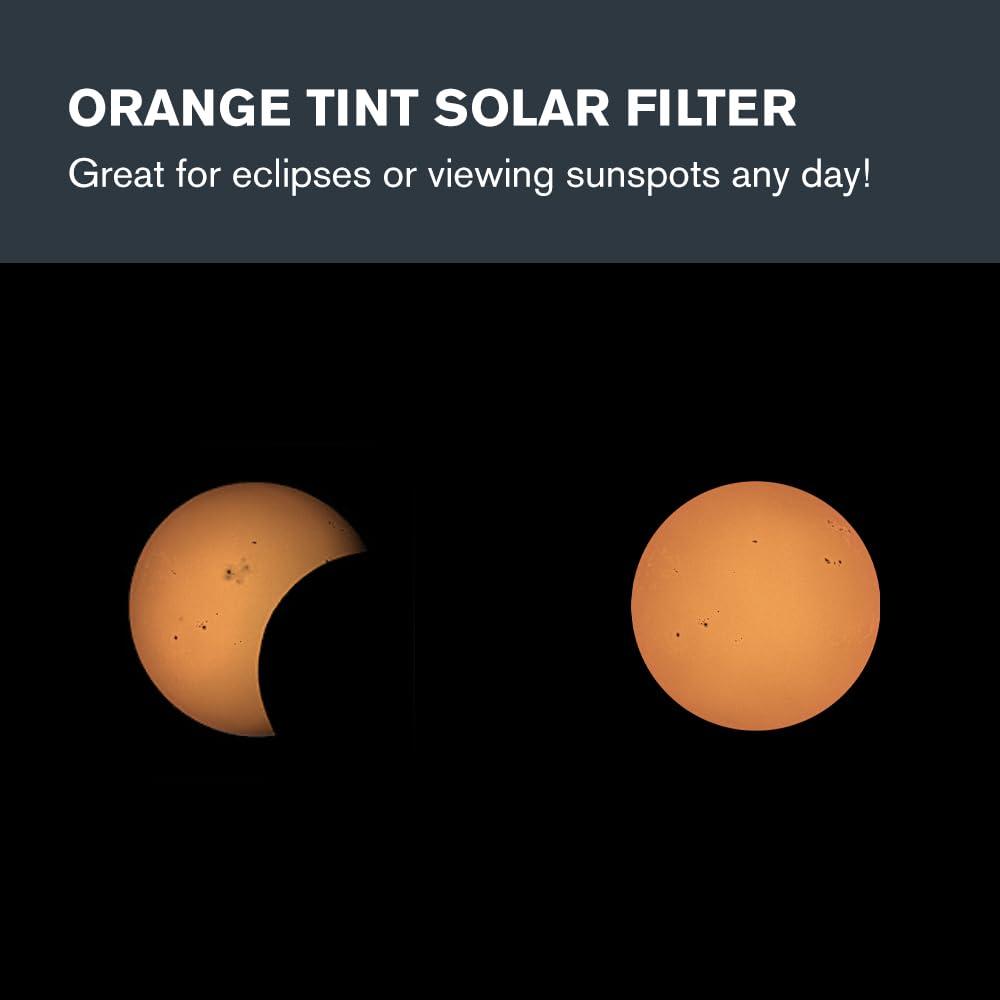 Celestron Celestron EclipSmart Safe Solar Eclipse Telescope Filter Meets ISO 12312-2:2015(E) Standards Works with Existing 127 and 130 Telescopes Observe Solar Eclipses and Sunspots Safe, Snug Fit