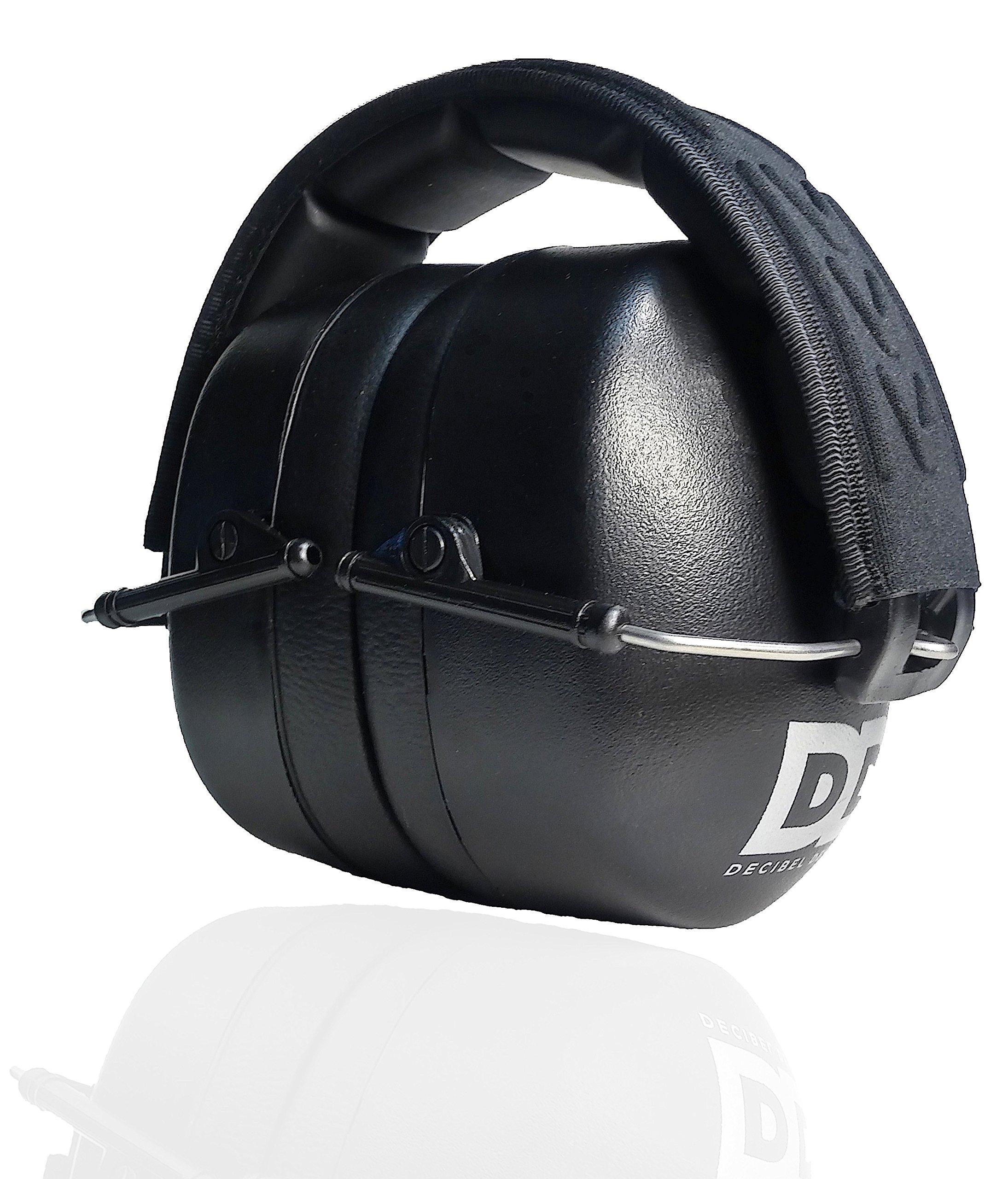 DECIBEL DEFENSE Professional Safety Ear Muffs by Decibel Defense - 37dB NRR - The HIGHEST Rated & MOST COMFORTABLE Ear Protection for Shooting & Industrial Use - THE BEST HEARING PROTECTION...GUARANTEED