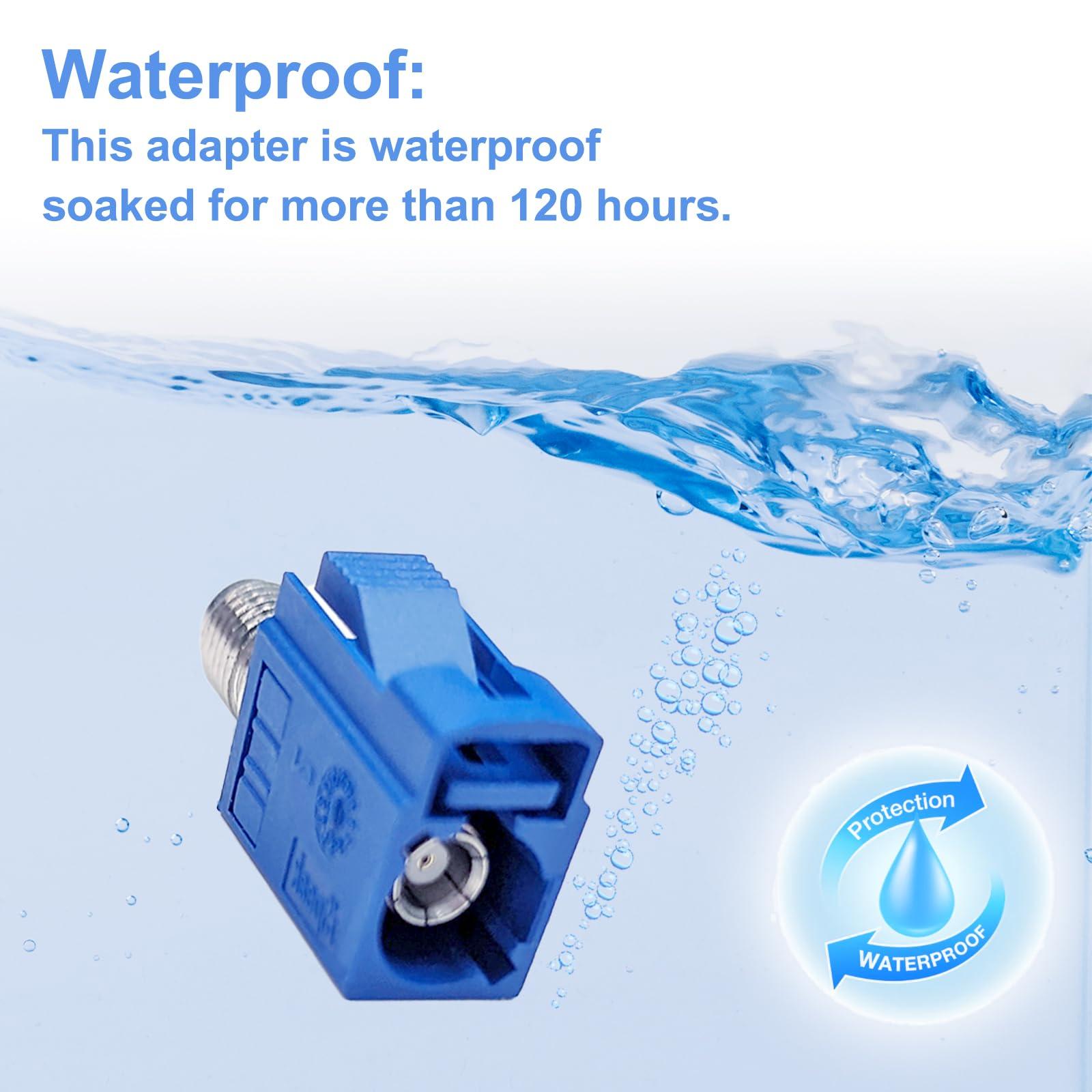 Maswell Maswell Fakra C Female to SMA Female Interseries Adapter Blue Universal Compatibility for GPS Multi-Function Antennas Automotive Antenna Signal Adapter