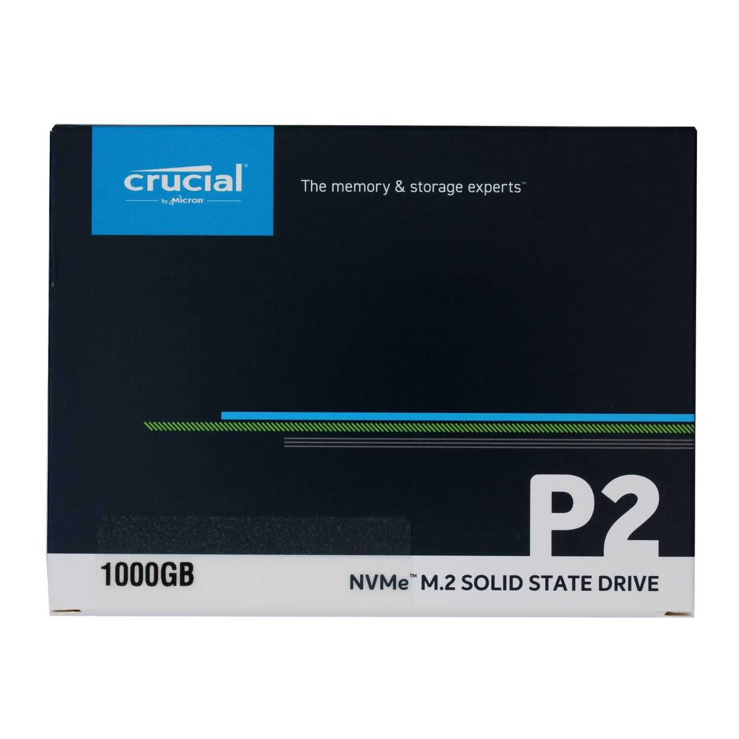 Crucial Crucial Crucial P2 Series, 1TB (1000GB) 3D NAND NVMe PCIe M.2 SSD CT1000P2SSD8