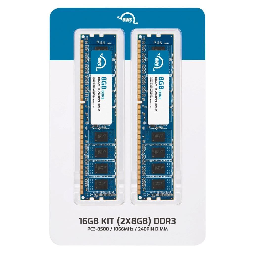 OWC OWC 16GB (2x8GB) DDR3 1066 PC3-8500 CL7 2Rx8 240-pin 1.5V Non-ECC UDIMM Memory RAM Module Kit