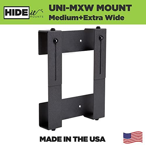 HIDEit Mounts HIDEit Mounts Uni-MXW Mount - Patented in 2015, Made in USA - Adjustable Medium Extra Wide Device Wall Mount, Hide Your Cable TV Box, Video Game Consoles, Receivers, Cable Boxes, Gaming PCs and More