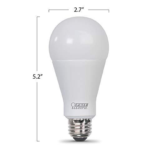 Feit Electric Feit Electric A21 LED Light Bulb, 200W Equivalent, Non-Dimmable, 3050 Lumens, E26 Standard Base, 3000k Bright White, High Output LED Bulb, Damp Rated, 22 Year Lifetime, OM200/830/LED