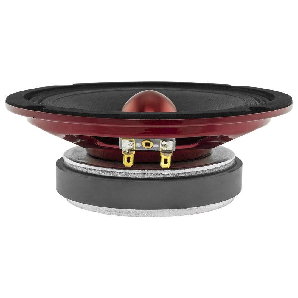 DS18 DS18 PRO-X6.4BMSL Slim Loudspeaker - 6.5", Midrange, Red Aluminum Bullet, 500W Max, 250W RMS, 4 Ohms - Premium Quality Audio Door Speakers for Car or Truck Stereo Sound System (1 Speaker) (Renewed)