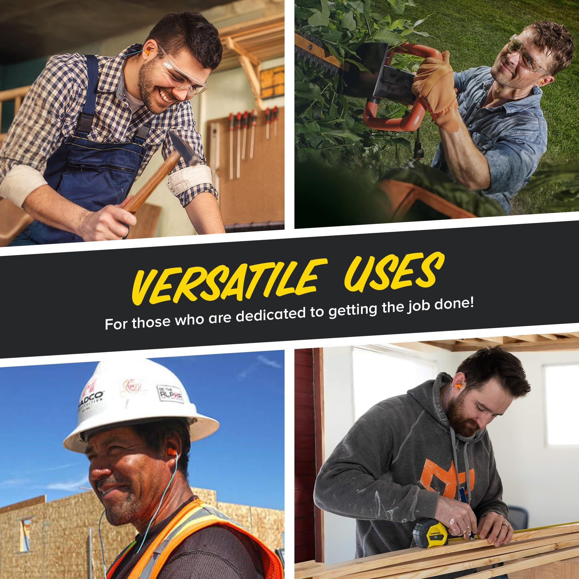 Plugfones Plugfones Basic Earplug-Earbud Hybrid - Noise Reducing Earphones - Orange