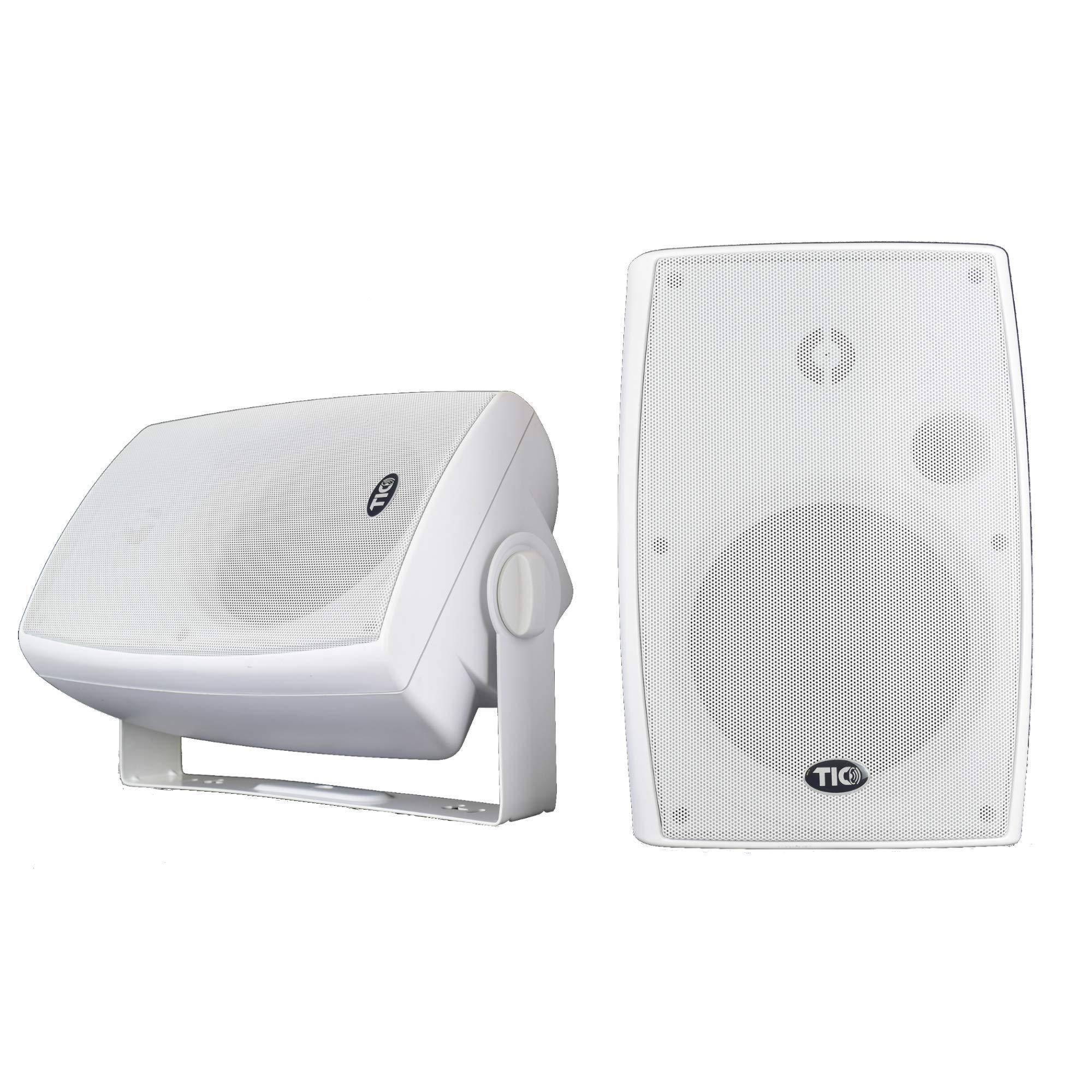 TIC TIC ASP120-6.5\" Outdoor Weather-Resistant Patio Speakers with 70v Switch (Pair)