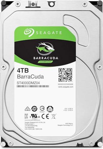 Seagate Seagate BarraCuda 4TB Internal Hard Drive HDD 3.5 Inch Sata 6 Gb/s 5400 RPM 256MB Cache For Computer Desktop PC Frustration Free Packaging ST4000DMZ04/DM004