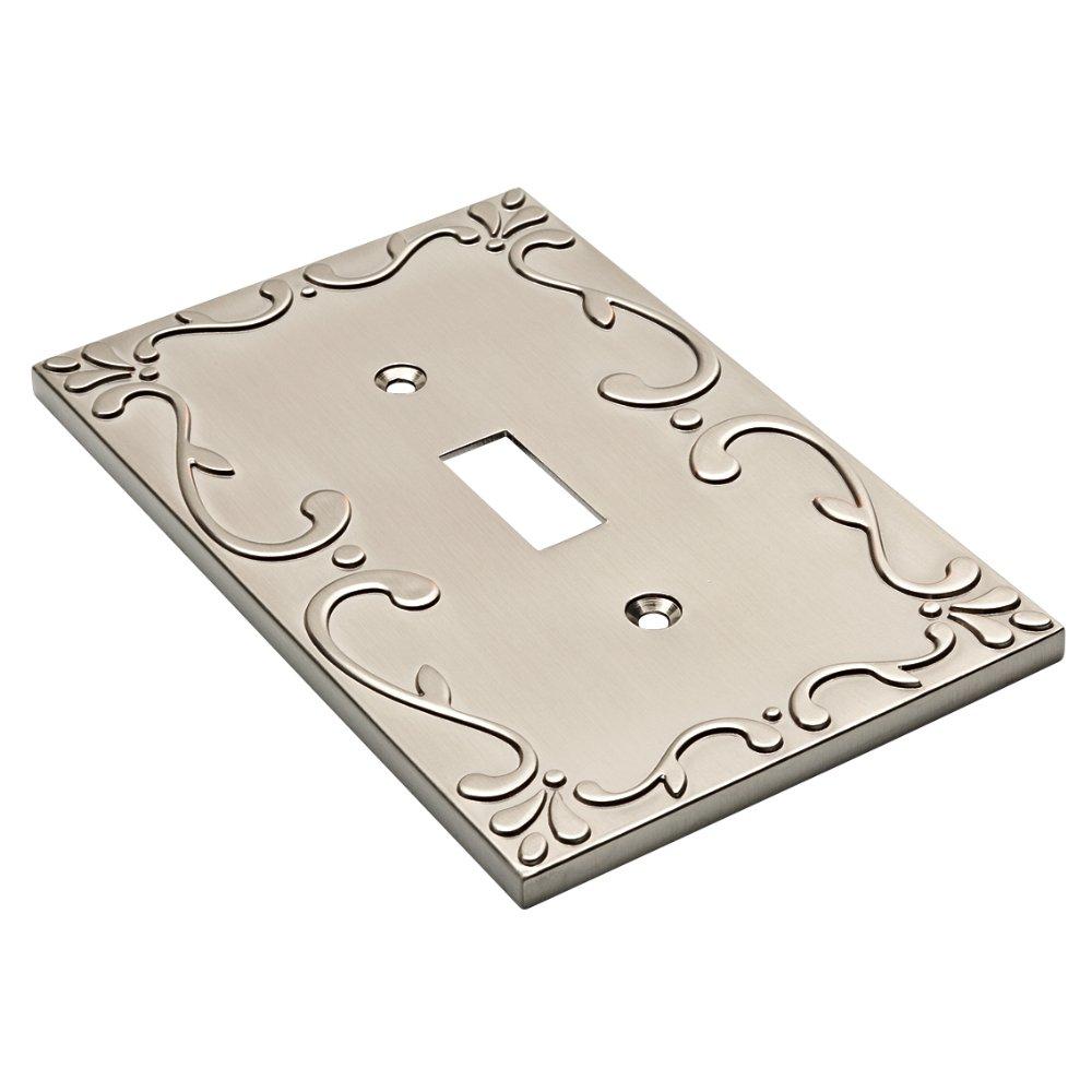 Franklin Brass Franklin Brass Classic Lace (1-Pack) Decorative Light Switch Cover Wall Plate Wall Plate Brushed Nickel 1-Gang Wall Plate Switch/Toggle Plate Guards Electrical Outlet Covers W35070-SN-C