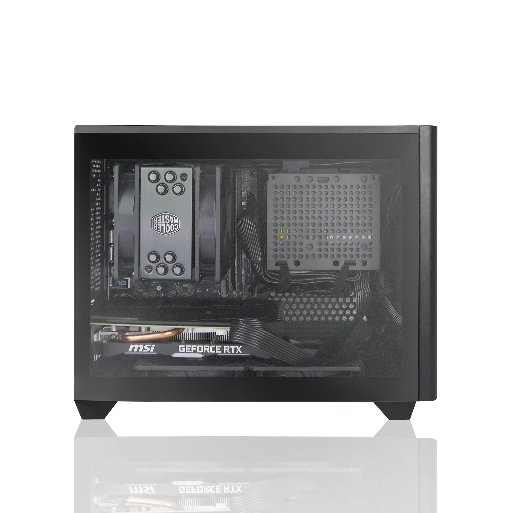 AVGPC AVGPC Q-Box Mini Series PC - AMD Ryzen 5 5600G Cezanne 6-Core 3.9 GHz with AMD Radeon Graphics Gaming Cooler 16 GB DDR4 1TB SSD Windows 10, Black