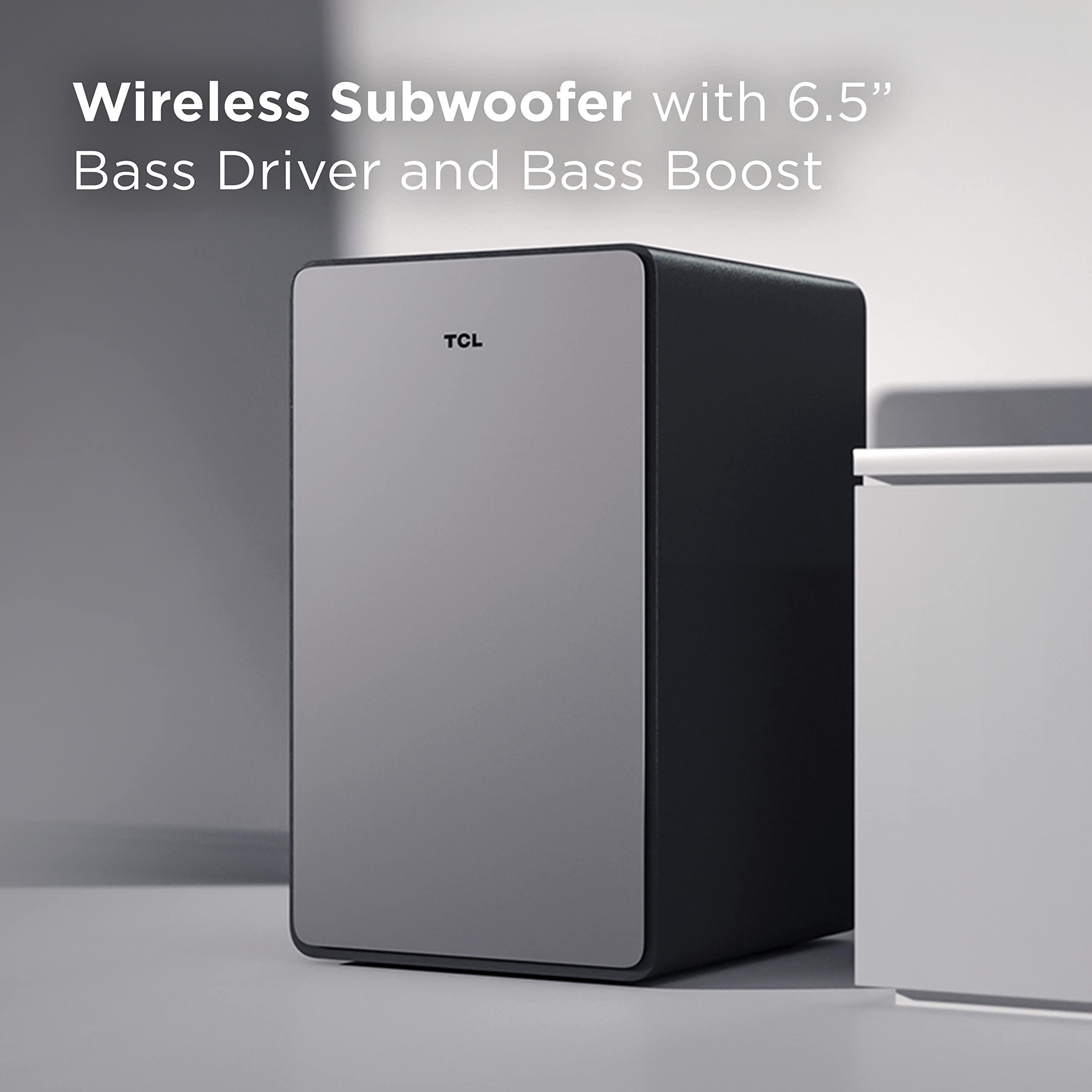 TCL TCL 5.1ch Sound Bar with Wireless Subwoofer (Q6510, 2023 - Model), Dolby Audio, DTS Virtual:X, 430W, Built-in Center Channel Speaker, 2 Rear Surround Sound Speakers, Wall Mount/HDMI Cable Included