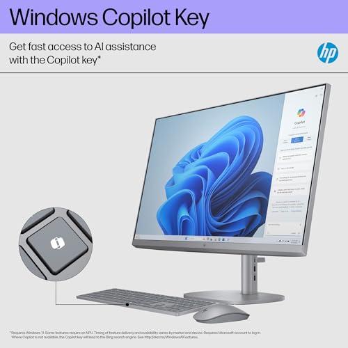 HP HP OmniStudio X 27" FHD Touch Screen All-in-One Desktop Intel Core U7-155H 16GB RAM 1TB SSD Meteor Silver