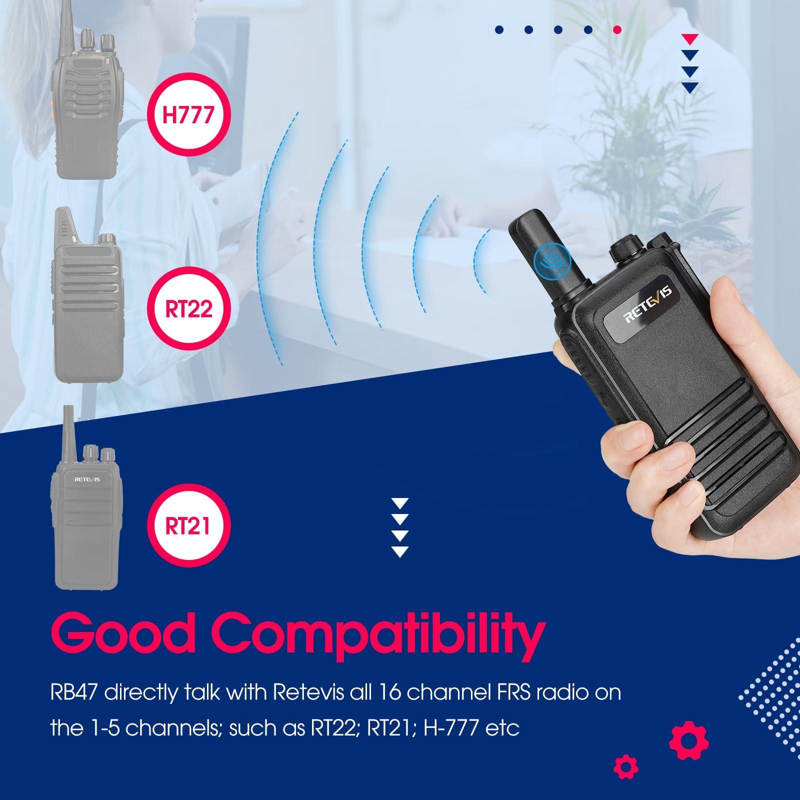 Retevis Retevis RB48 Heavy Duty Waterproof Walkie Talkies(10 Pack) Bundle with RB47 Radios Walkie Talkies, Waterproof Version RT22(10 Pack), for Construction Business