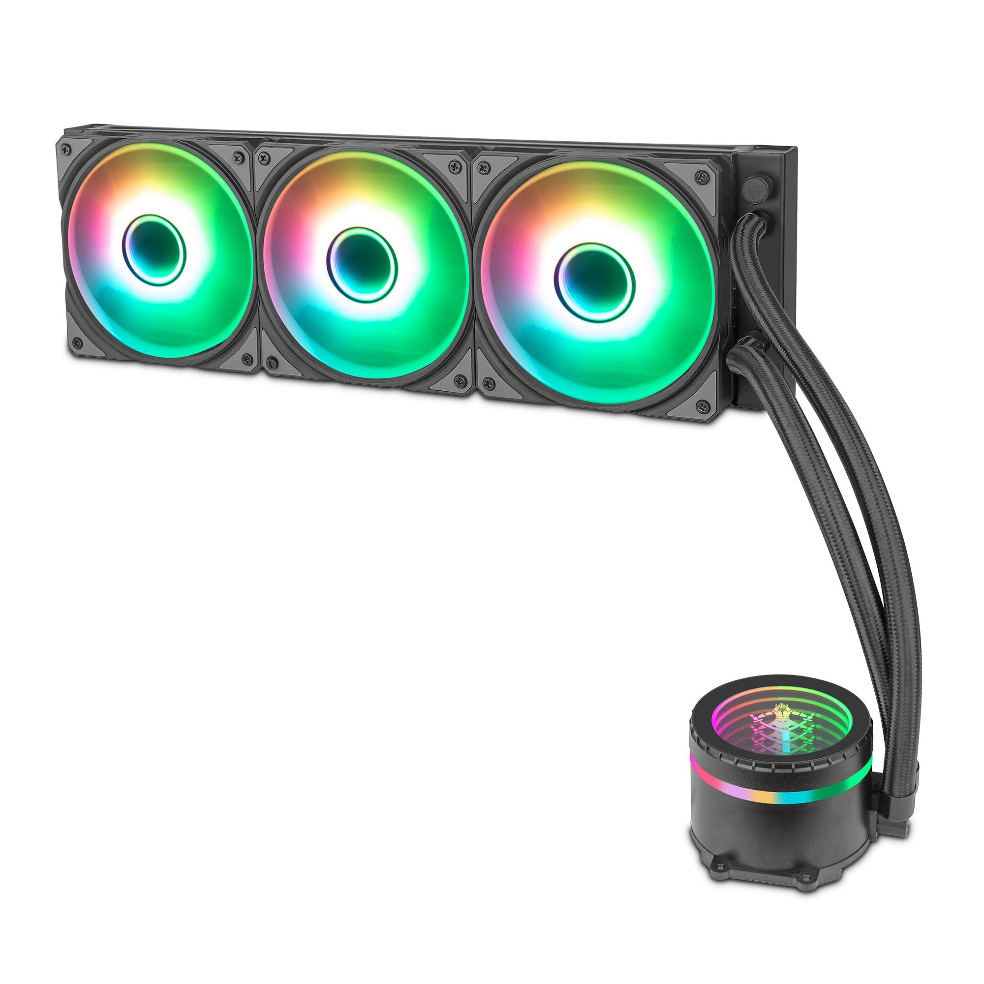 YEYIAN Yeyian CPU Liquid Cooling System PC Gaming Series for Quiet Desktop Computer | 3 RGB 360mm Fans | 2000 RPM | (New 2023)