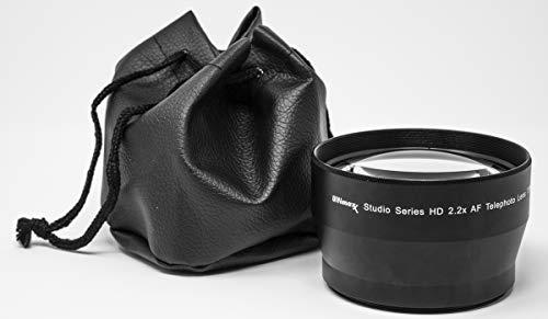 Pixel Hub 2X Telephoto Zoom Anti-Reflection Lens for High Definition Video Recording Attaches to Any Canon Nikon Panasonic Sony DSLR Camcorder Lens (49mm)