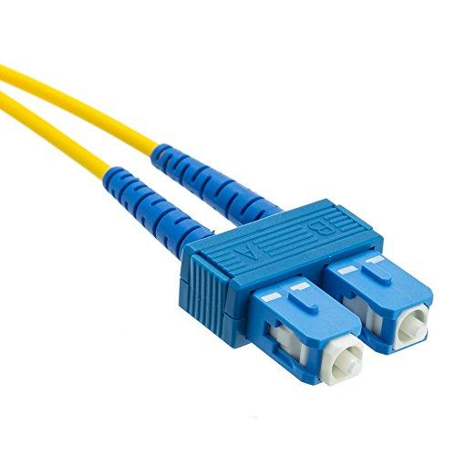 CableWholesale CableWholesale Fiber Optic Cable, 3 Meter (10 feet) SC to ST Subscriber Connector to Straight Tip/Bayonet Connector Duplex 9/125 Single-Mode Fiber Optic SC/ST Optical Connection Cable
