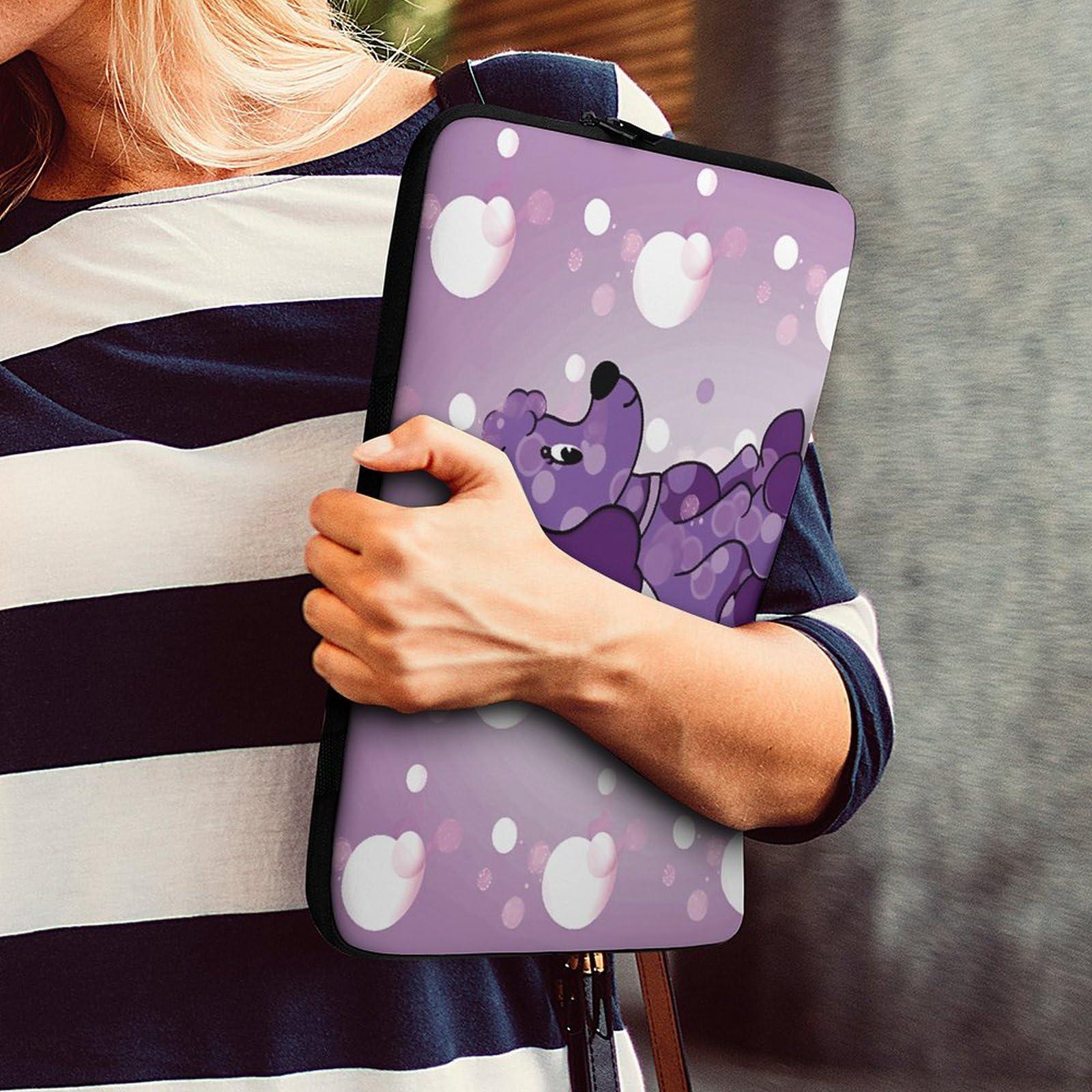 VTCTOASY Laptop Case Sleeve 15inch Shockproof Laptop Case Purple Poodle Polka Dot Laptop Sleeve Protective Carrying Case