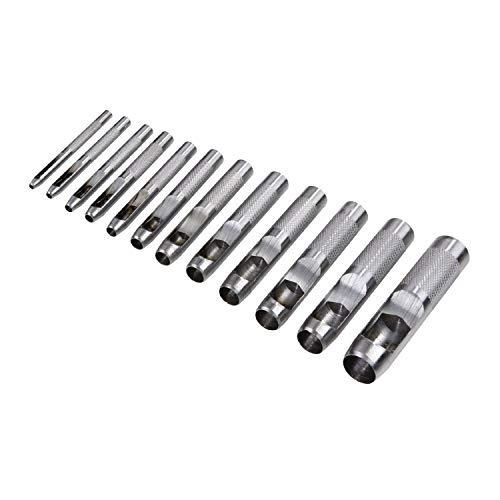Trimming Shop Trimming Shop Steel Hollow Punch Set for Piercing Holes in Leather Paper Plastic Rubber and Vinyl Easy Secure Grip Precise Clean Cut 12mm