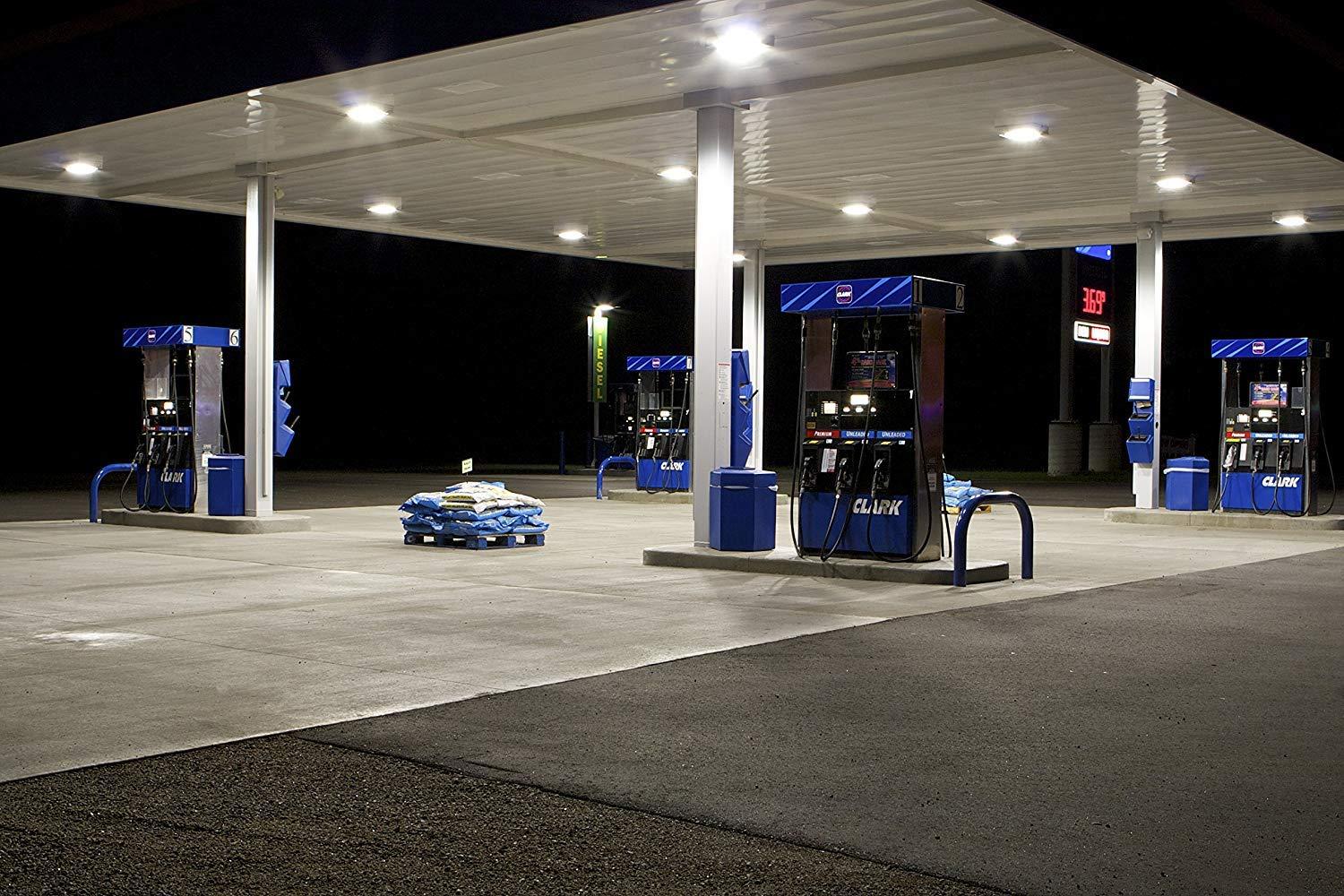 CYLED CYLED 100W LED Canopy Light Industrial Waterproof Outdoor High Bay Balcony Car Park Lane Gas Station Ceiling Light Equivalent 250W HID/HPS 11000 Lm 5500K