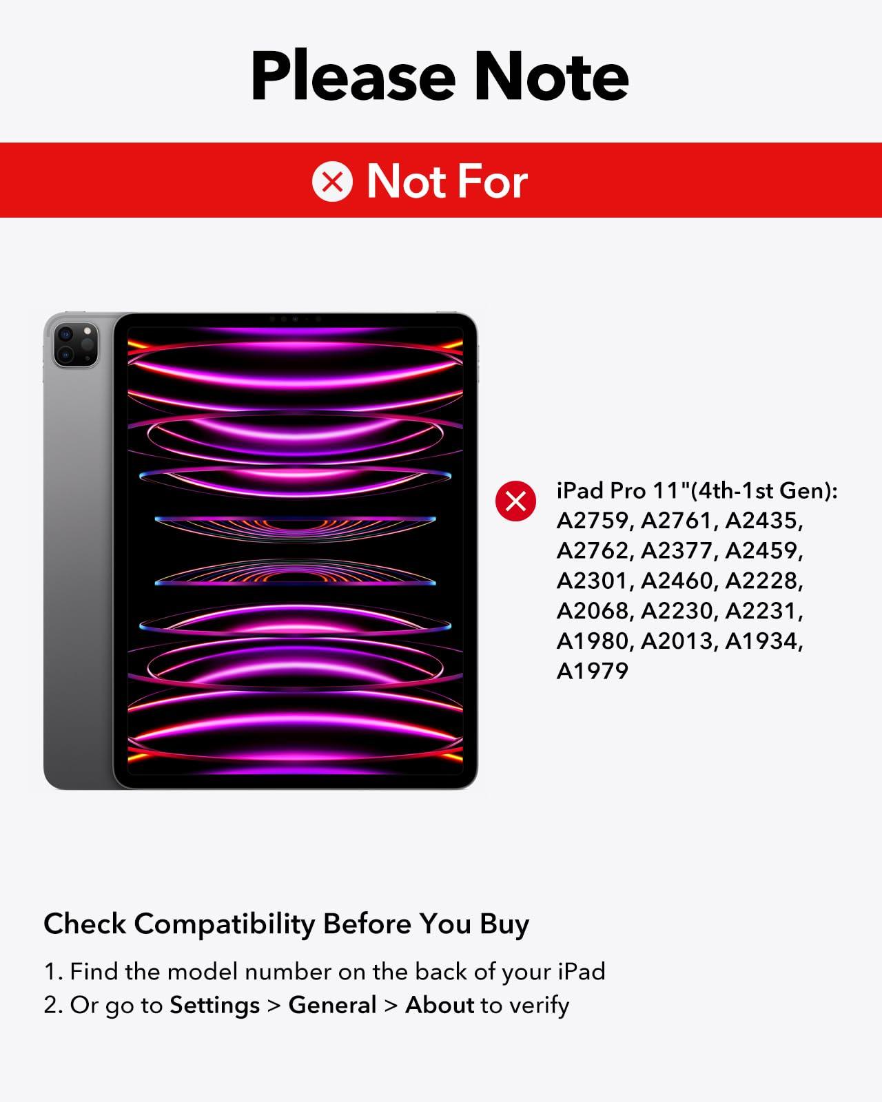 ESR ESR Rebound Magnetic Keyboard Case 360, Compatible with iPad Pro 11 (5th Gen), US Layout, White