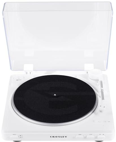 Crosley Crosley T400D-WH Fully Automatic Bluetooth 2-Speed Turntable Record Player with Built-in Preamp, White