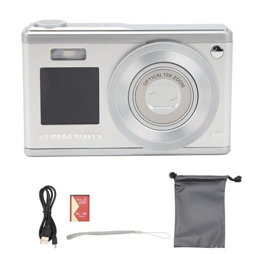 Dpofirs 10X Optical Zoom Camera for Travel Photography, 6X digital zoom 2.88in IPS Screen 4K 60M Camera, Auto Focus Vlogging Camera Built in Fill Light Photography for Adults