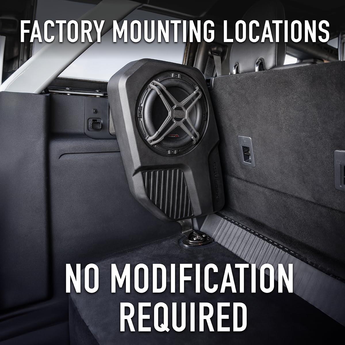 SSV Works SSV Works BR-DS10, 10" Subwoofer Enclosure, Factory Fit for 2021-2024 4-Door Ford Bronco (BR-DS10U (Unloaded))