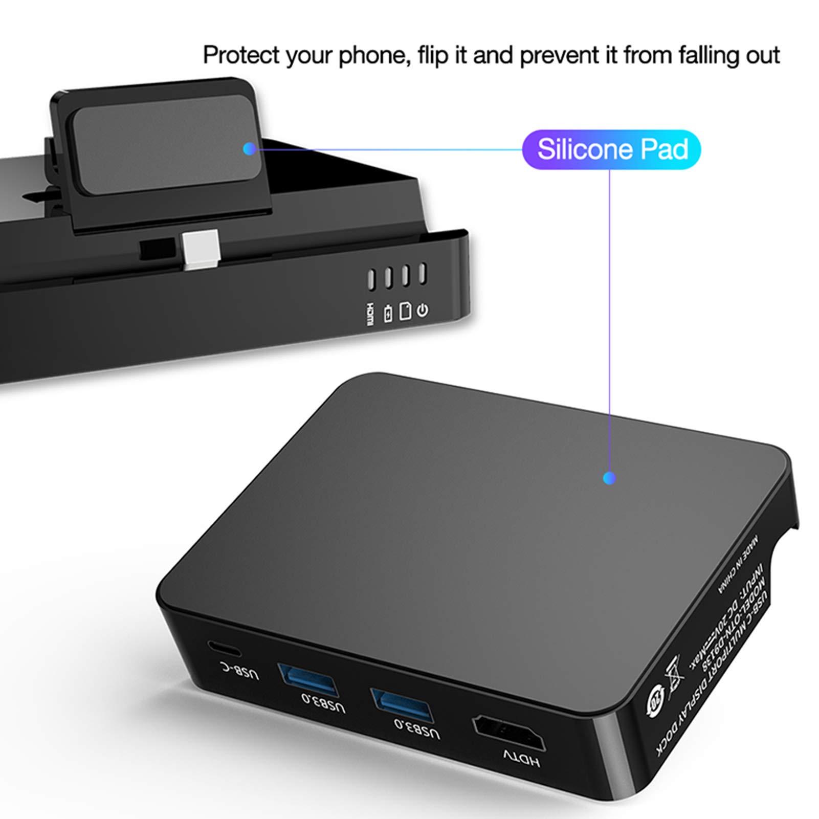 jehdfbvssjcbcsvfd USB Type C Hub Phone Charging Docking Station with 4K HDMI 2 USB3.0 SD TF Card Reader USB Extension Splitter for Huawei Mate10 P20 Samsung S8 S9