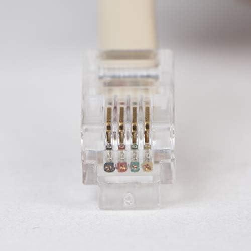 Cablesys Cablesys Coiled Telephone Handset Cord for Use with PBX Phone Systems, VoIP Telephones - 6 Ft Uncoiled, Rj22, 1.5 Inch Lead on Both Ends, Ivory