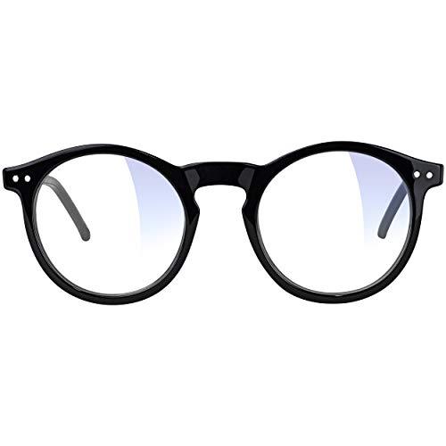 Glassy Glassy Apollo Premium Blue Light Blocking Glasses, Anti Eyestrain and Fatigue, Glasses for Computer and Gaming, Black Frame Clear Lens