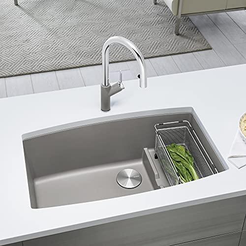 BLANCO BLANCO, Truffle 441291 PERFORMA CASCADE SILGRANIT Undermount Kitchen Sink with Colander