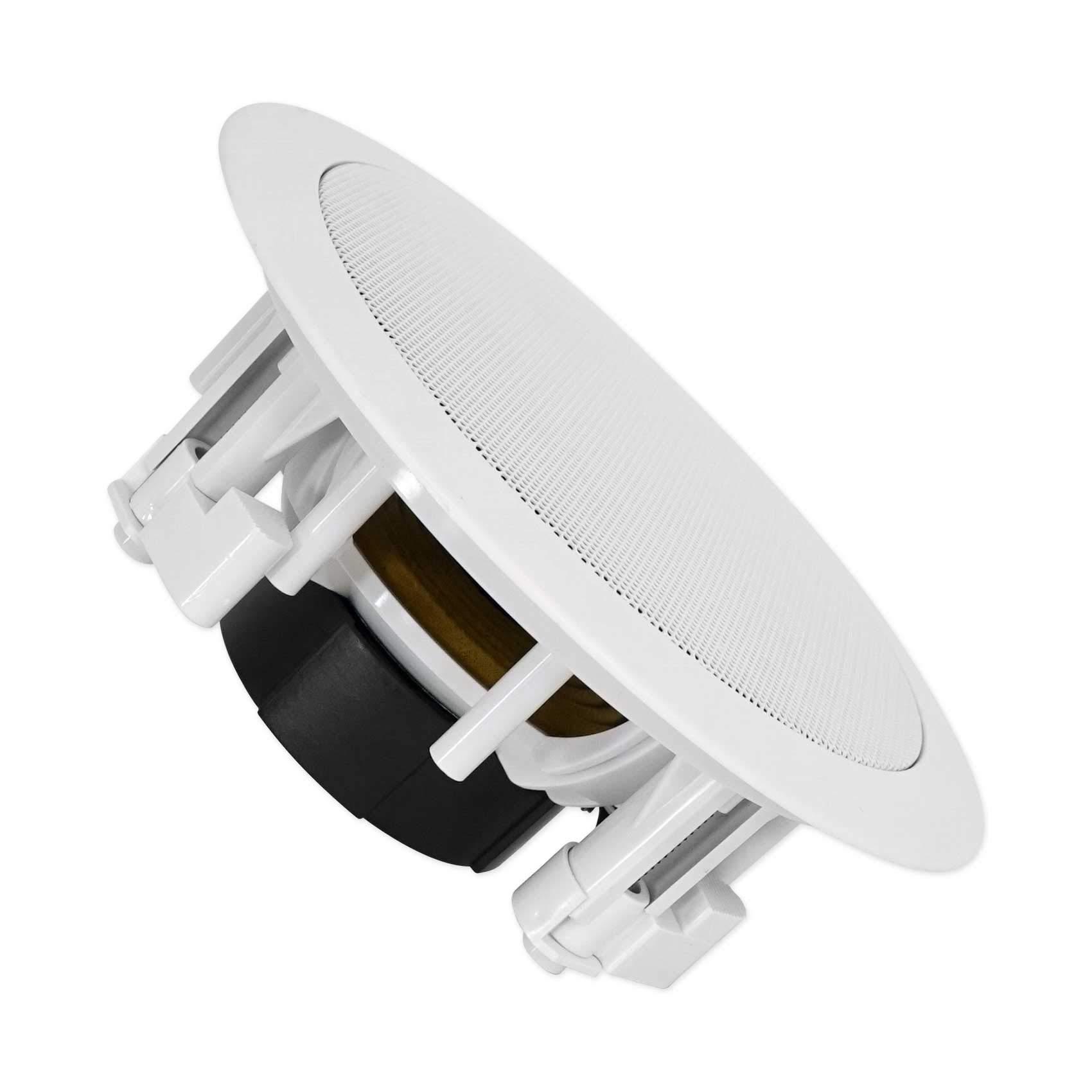 Rockville Rockville Pair HC55 White 5.25\" 300 Watt in-Ceiling Home Theater Speakers 8 Ohm