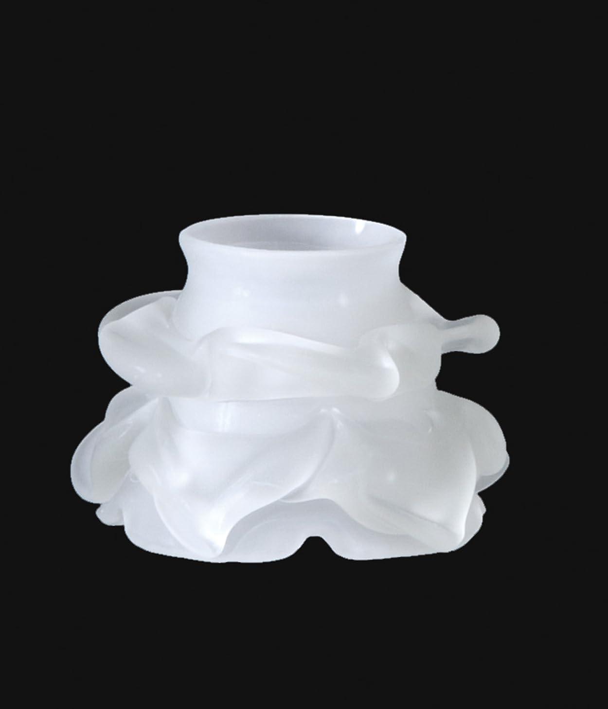 B&P Lamp B&P Lamp 2 1/4\" Fit, Satin Crystal \"Rose\" Shade, 2 3/4\"H