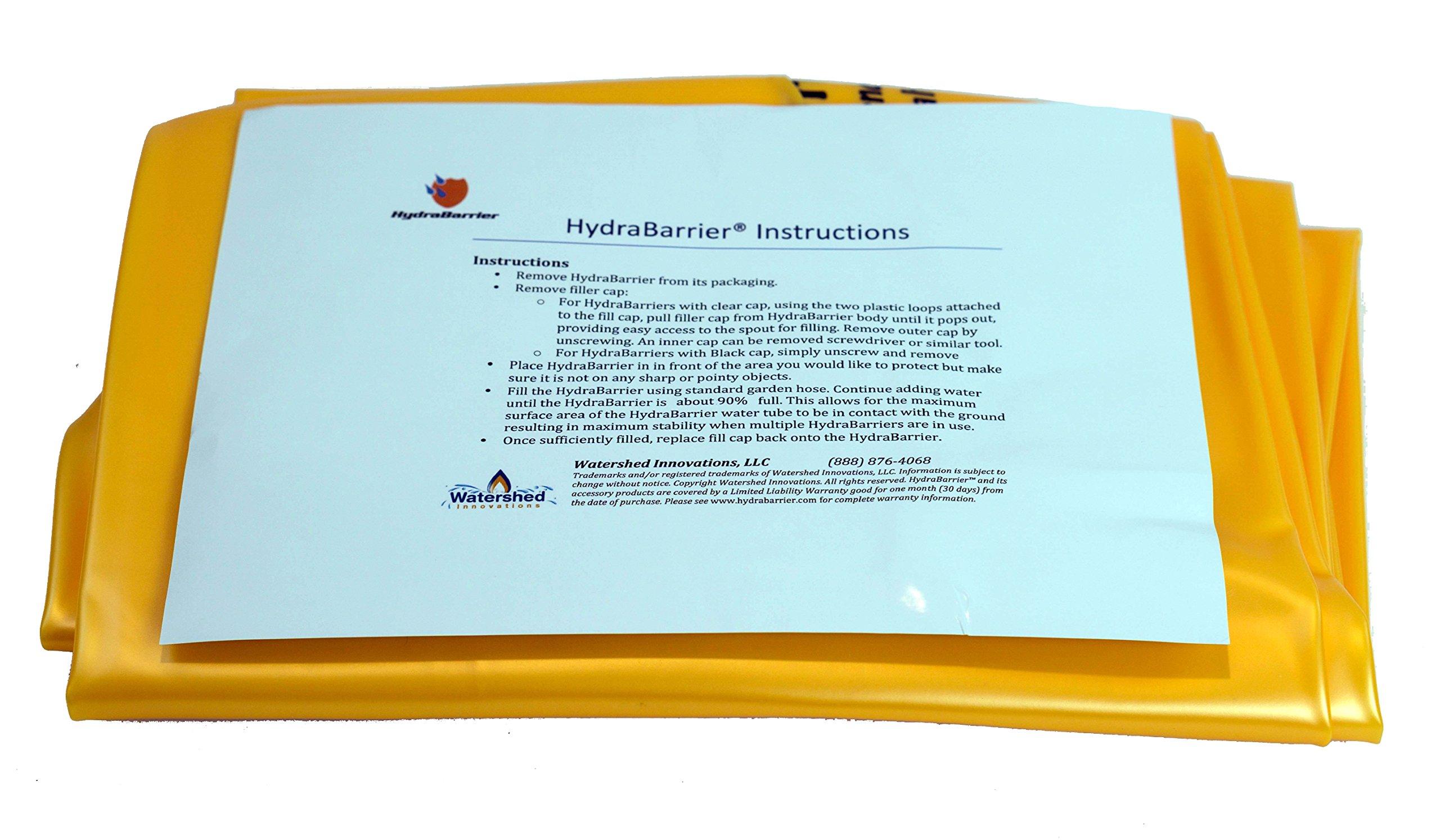 Watershed Innovations Watershed Innovations Best Sandbag Alternative - Hydrabarrier Standard 12 Foot Length 4 Inch Height - Water Diversion Tubes That Are the Lightweight, Re-usable, and Eco-friendly (Single Unit),Orange