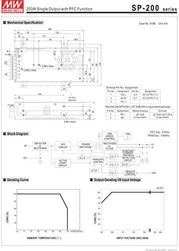 MEAN WELL Mean Well Original SP-200-15 Single Output with PFC Function Power Supply 15V 13.4A 201W