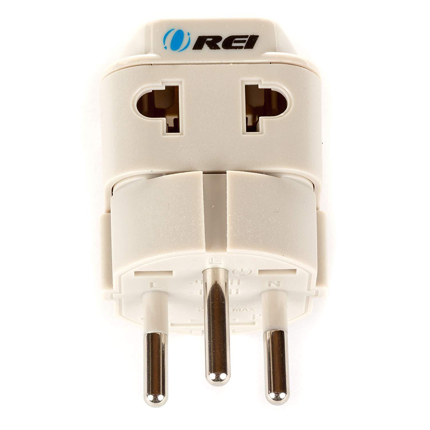 OREI OREI USA to Israel, Gaza, Palestine & More (Type H) Travel Adapter Plug - 2 in 1 - CE Certified - RoHS Compliant - 4 Pack - White Color (DB-14-4PK)
