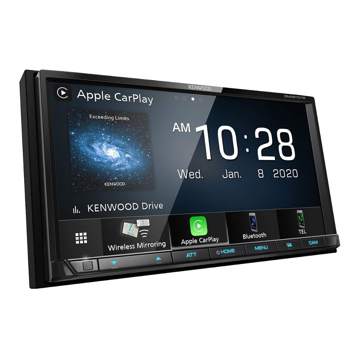 Kenwood Kenwood DMX9707S 6.95\" Resistive Touchscreen Digital multimedia receiver with Bluetooth (does not play CDs) | With Apple CarPlay and Android Auto (Renewed)