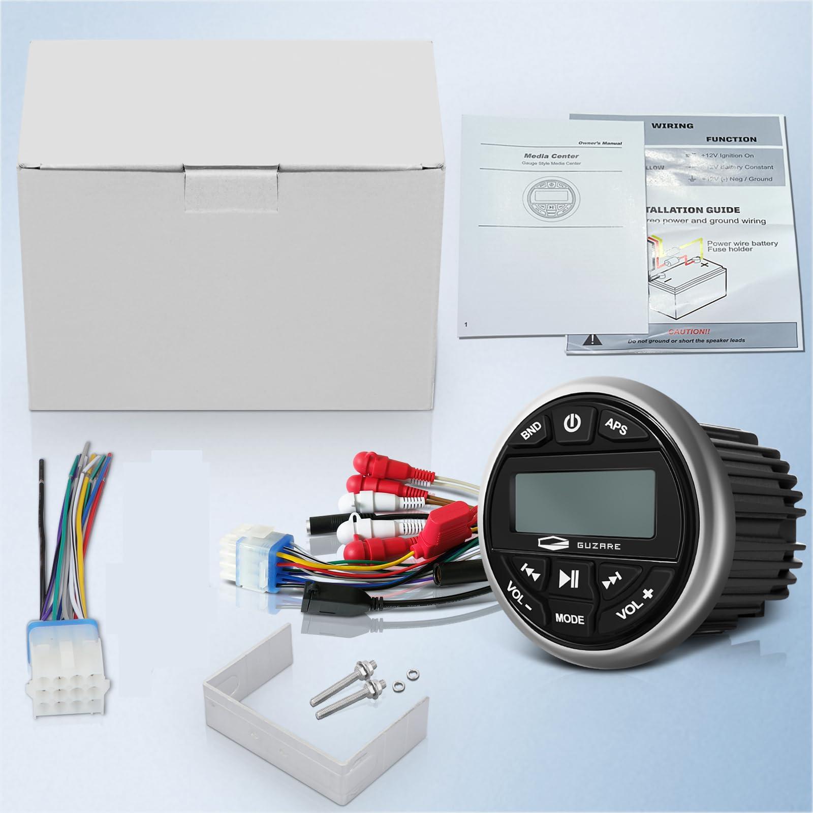 HASDA HASDA Waterproof Marine Bluetooth Radio Audio Stereo Sound System Receiver Digital Media FM AM Car MP3 Player for ATV UTV Boat Yacht Motorcycle