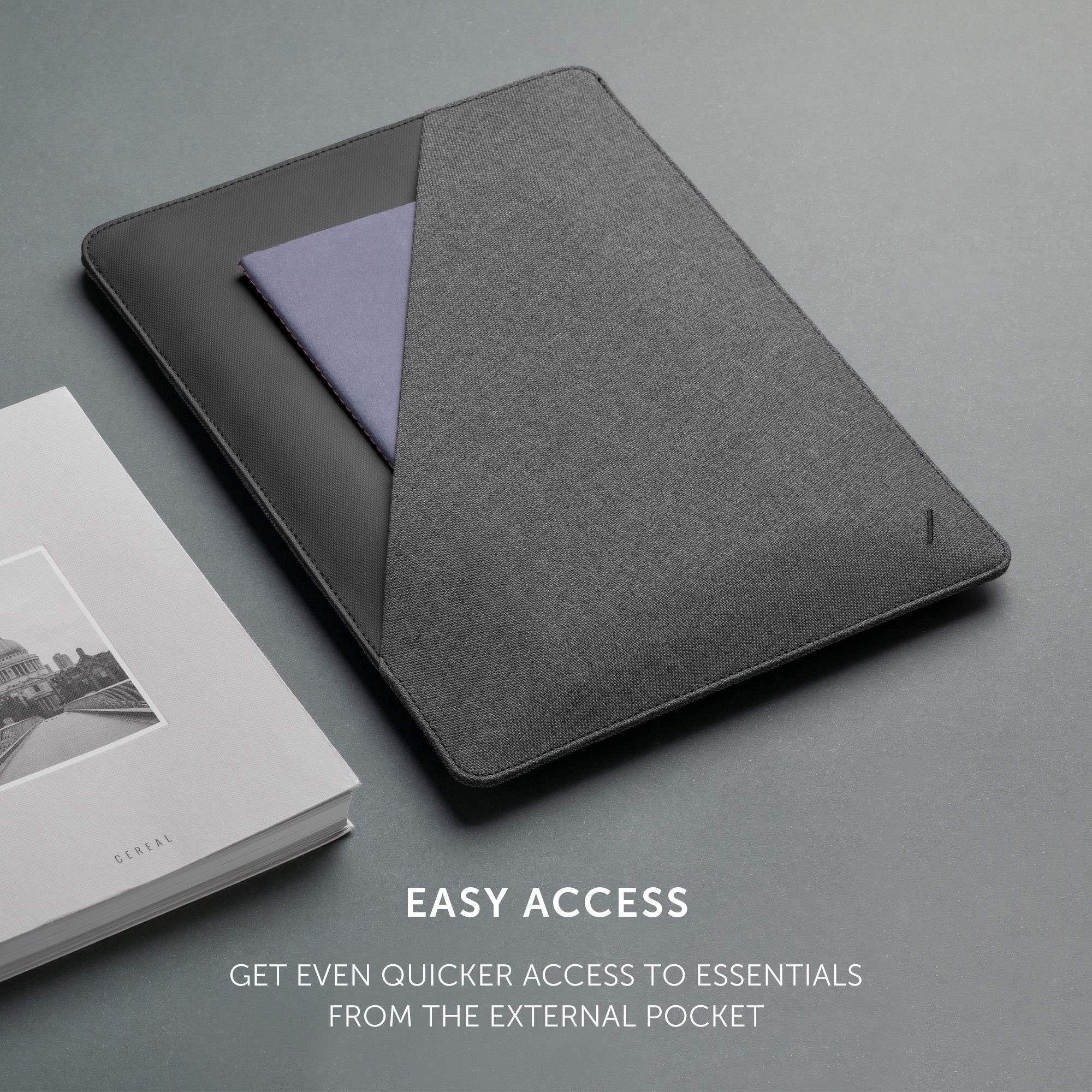 Native Union Native Union Stow Slim for iPad 13\" Tablet Sleeve Sleek & Slim Premium Sleeve Compatible with iPad Air 13\" M4, iPad Pro 13\" M4 with Easy-Access Magnetic Closure & External Pocket (Slate)