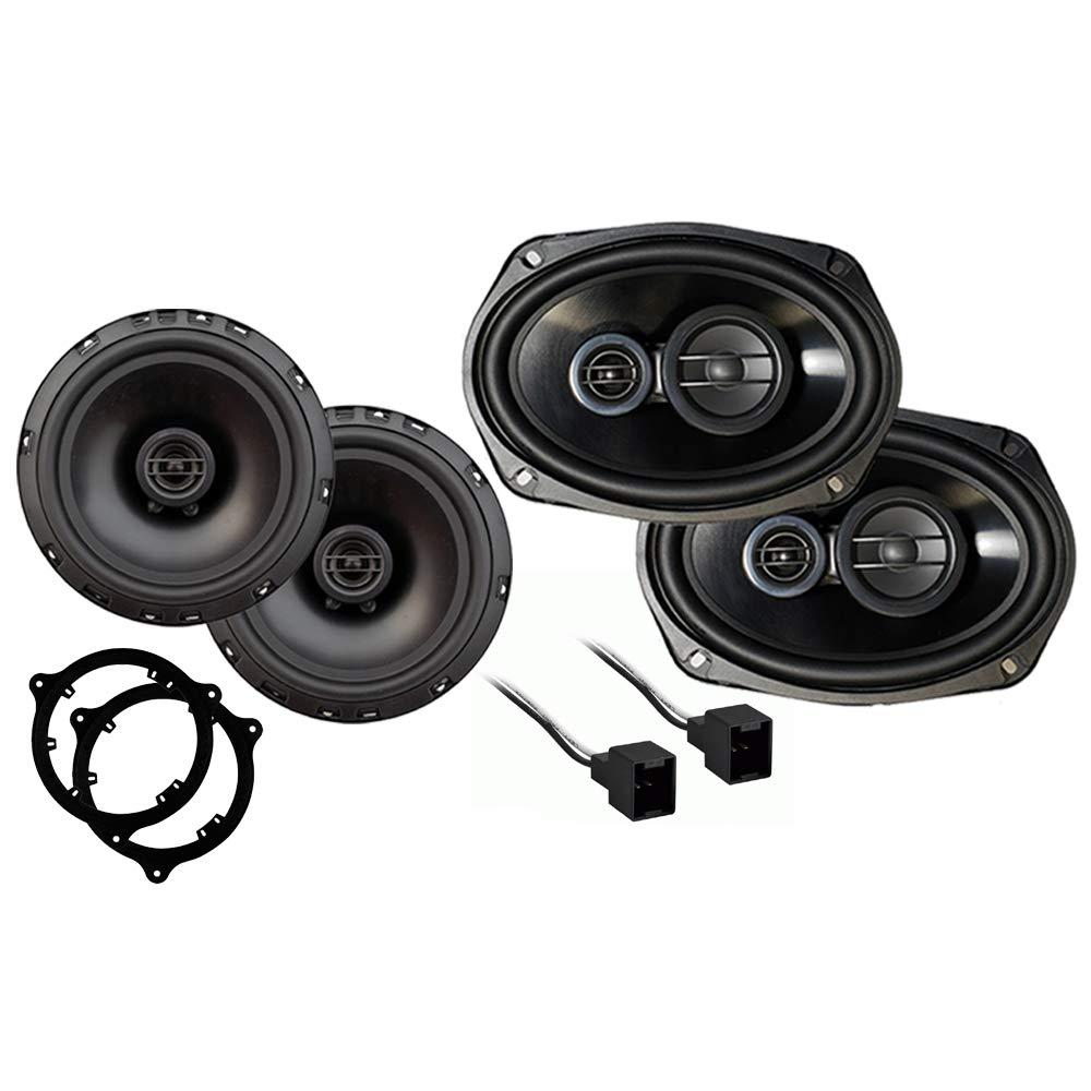 Harmony Audio Harmony Audio HA-R65 Compatible with Nissan Frontier 2014-2019 Car Stereo Rhythm Series 6.5\" Replacement 300W Speakers, HA-R69 6x9 Replacement 450W Speakers and 82-7400 Vehicles Speaker Adapter